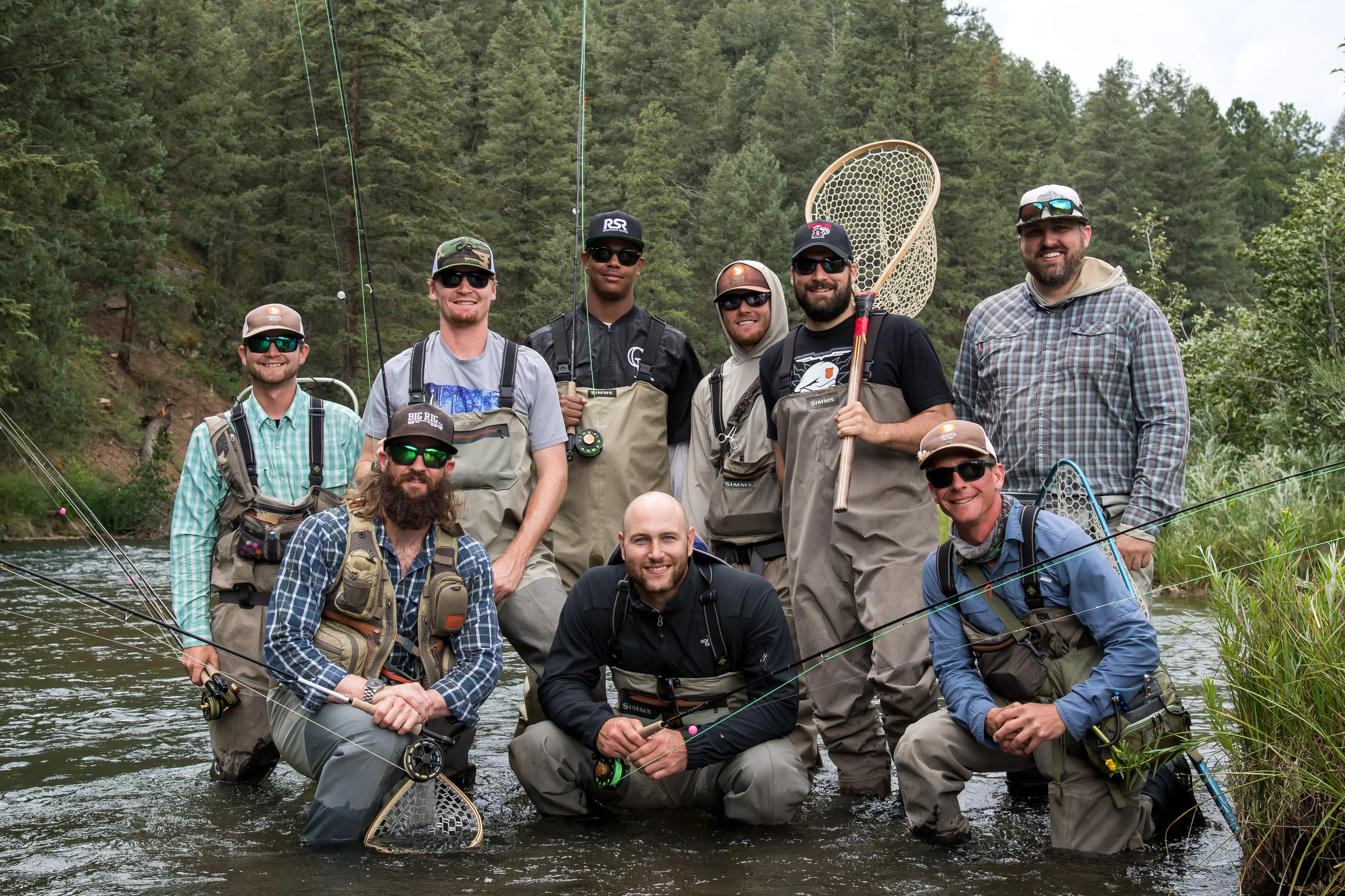 Outdoor fishing equipment display